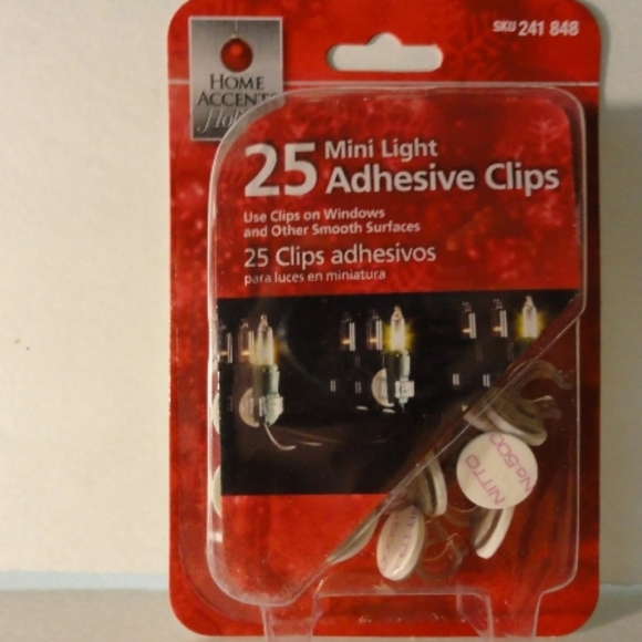 home accents holiday Other Mini Light Adhesive Clips Used 2 Pack
